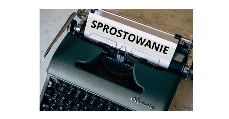 Wniosek o sprostowanie informacji w artykule 
