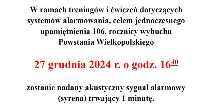 Ćwiczenia dot. systemów alarmowania - zdjęcie