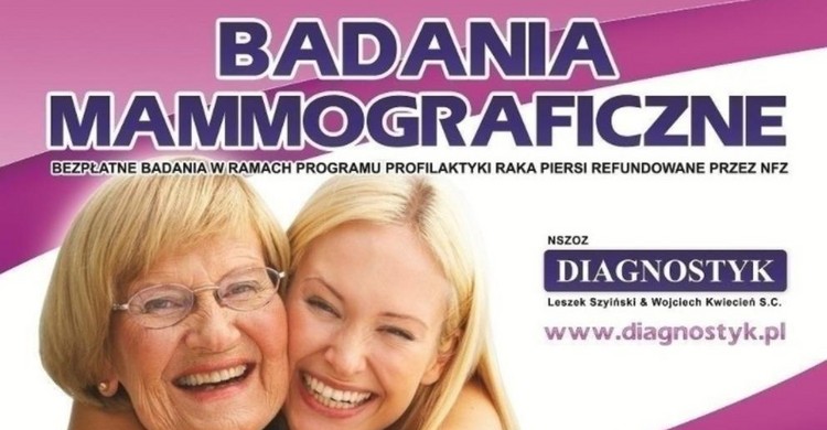 Zaproszenie na bezpłatne badania mammograficzne - zdjęcie