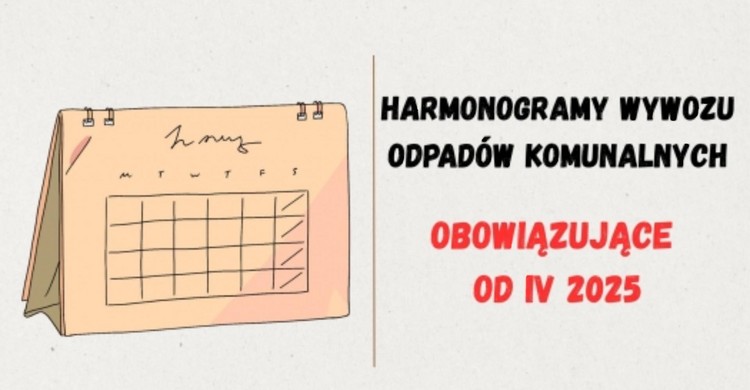 Harmonogramy odbioru odpadów komunalnych obowiązujące od 1 kwietnia 2025 - zdjęcie