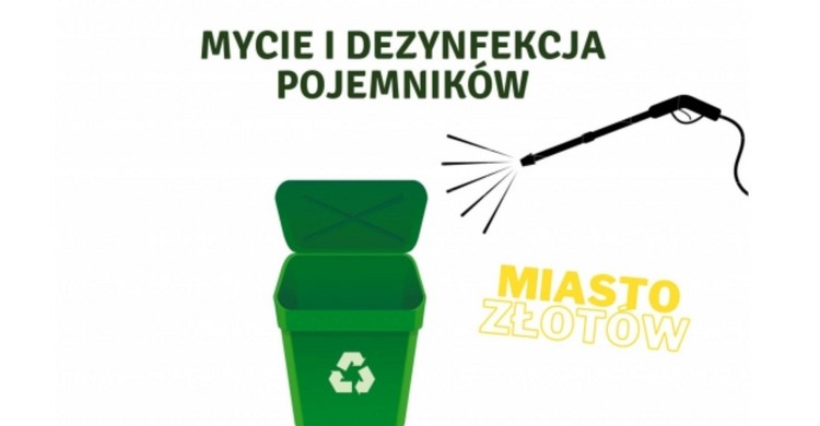 Mycie i dezynfekcja pojemników - Miasto Złotów - czerwiec - lipiec 2025 - zdjęcie