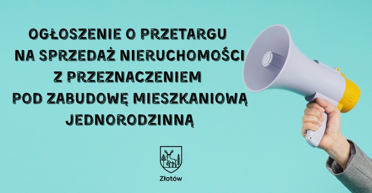 Ogłoszenie o przetargu na sprzedaż nieruchomości z przeznaczeniem pod zabudowę mieszkaniową  - zdjęcie